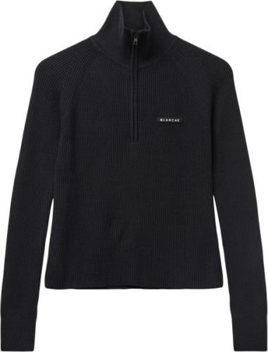 Blanche Carrick Zip Jumper Kvinde Black Rullekraver Str L - Bomuld hos...