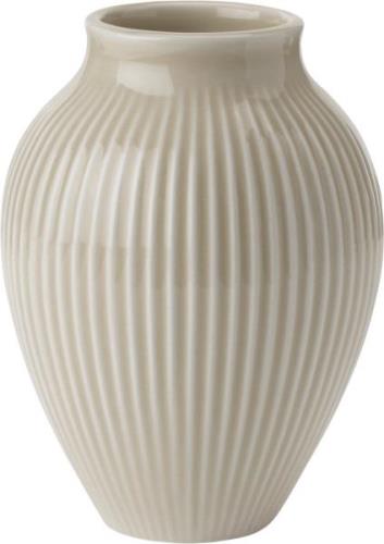 Knabstrup Keramik Knabstrup Vase H 12. 5 cm Ripple Sand Ripple Sand - ...