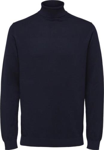 Selected Homme Slhberg Roll Neck B Noos Mand Blå Turtlenecks Str L - h...