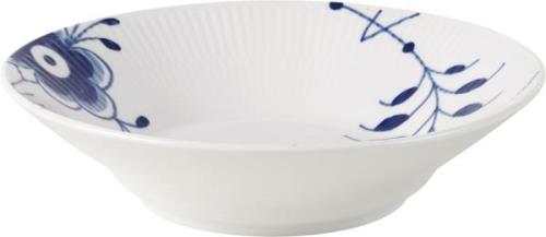 Royal Copenhagen Blå Mega Riflet Tallerken Dyb, 21 cm Hvid Str 21 cm -...