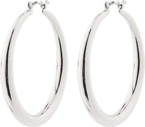 Pilgrim Priya Recycled Hoop Earrings Silverplated one size - Creoler h...