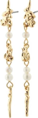 Pilgrim Constance Earrings Goldplated one size - Ørestikker hos Magasi...