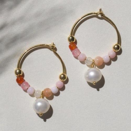 With love darling Pink Power Pearlhoop Earring ONE SIZE - Creoler hos ...