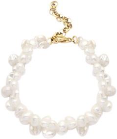 Lush Lush Jewelry Double Pearl Armbånd Forgyldt ONE SIZE - Perlearmbån...