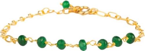 BeChristensen Daisy Green Calcedony Bracelet Gold One Size - Perlearmb...