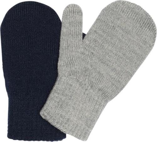 Melton Comfy Mittens 2pack 0-1Y - Vanter & Luffer Uld hos Magasin