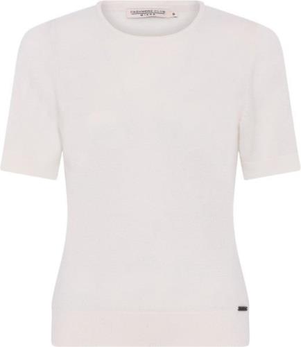 Micha Jumper_ Elaine Cashmere Kvinde Off White Kortærmet Strik Str XXL...