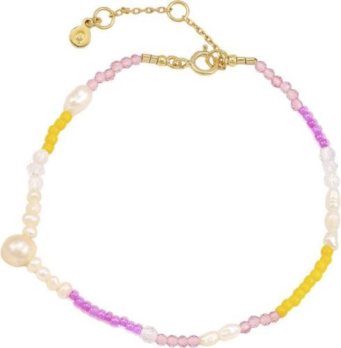 Hultquist Pink Rainbow Armbånd Længde: 16 cm + 3 cm flex. - Perlearmbå...