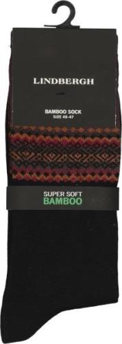 Lindbergh Jacquard Bamboo Sock 40-47 - Ankelømper Bambus hos Magasin