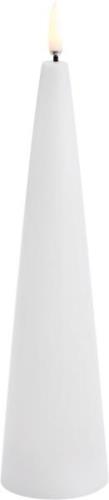 Uyuni LED Cone Candle, Nordic White, Smooth, 5,8x21,5 cm White - Led S...