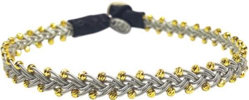 BeChristensen Maria Facet Gold Beads Black L (20-21cm) - Kædearmbånd M...