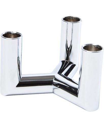 Uyuni Matrix Candle Holder 3'arm Mini Taper - Chrome - 7,5 x 4,5 Chrom...