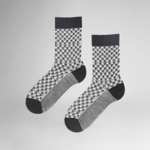 Hudson Houndstooth Ankelstrømper Str 40/42 - hos Magasin