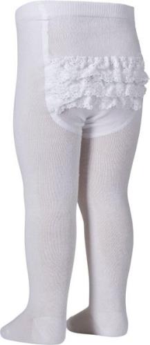 mpKids Tights Rumba With Lace Str 1 år / 80 cm - Hvid Strømpebukser Bo...