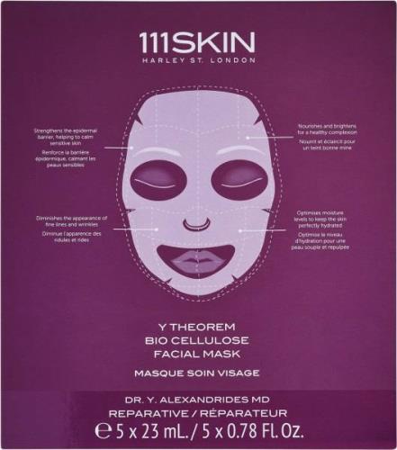 111 skin Y Theorem Bio Cellulose Facial Mask BOX 5 x 25 ml - Ansigtsma...