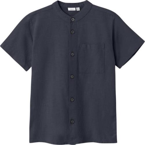 Name It Nkmfaher SS Shirt F Noos Str 122/128 - Blå Skjorter hos Magasi...