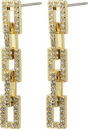 Pilgrim Coby Recycled Crystal Earrings Goldplated one size - Ørestikke...