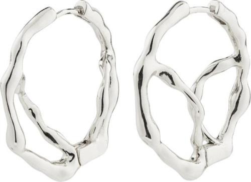 Pilgrim Dido Recycled Hoop Earrings Silverplated one size - Creoler ho...