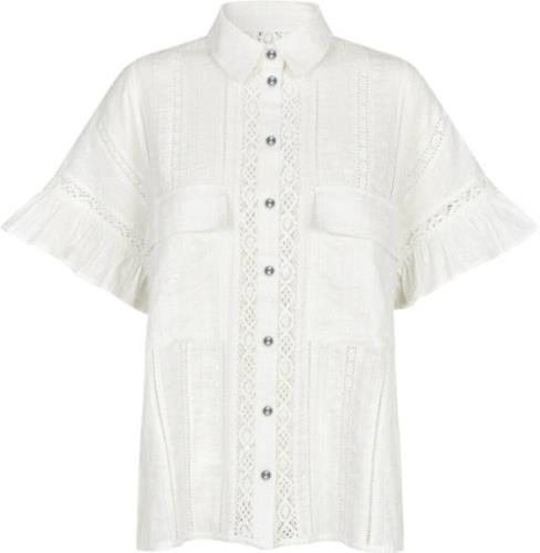 Cras Barberacras Shirt Kvinde White Kortærmede Skjorter Str 34 - hos M...