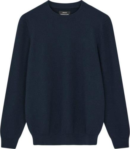 Mads Nørgaard - Copenhagen Tight Cotton Emil Knit Mand Blå Sweaters St...