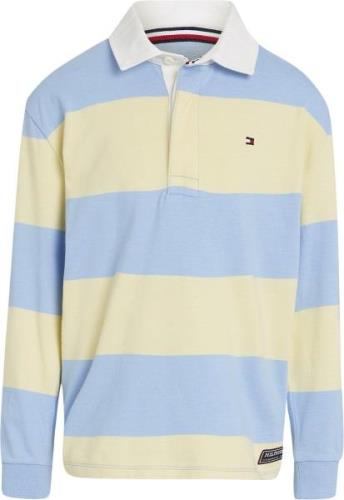 Tommy Hilfiger Colorblock Polo LS Str 5 år / 110 cm - Lemon Zest / Ves...