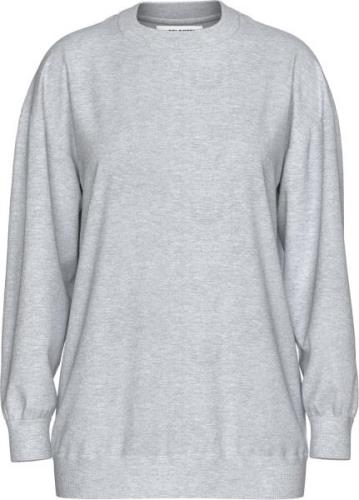 Selected Femme Slfgia Yrsa LS Crew Neck Sweat Noos Kvinde Grå Sweatshi...