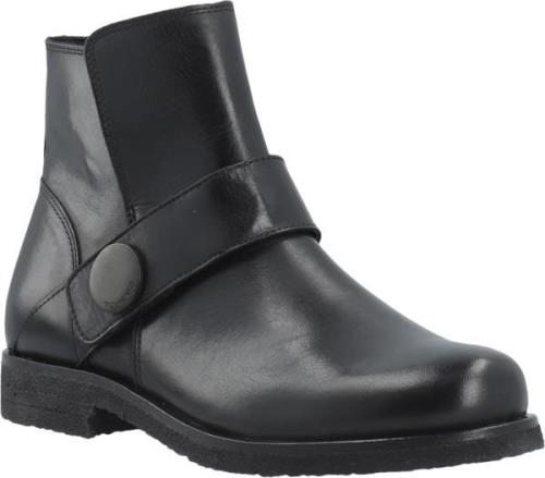 Cashott Casfreja Low Biker Boot Pull Up Leather Kvinde Black Cowboy & ...