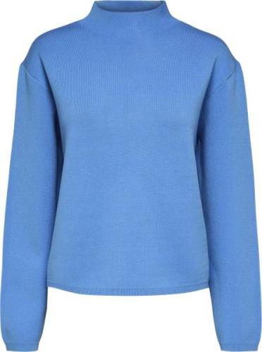 Selected Femme Slfmerle Cali LS Knit Highneck Noos Kvinde Ultramarine ...