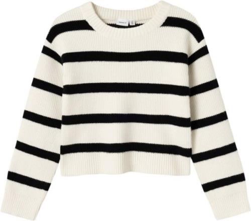 Name It Nkfnilla LS Short Knit Str 116 - Jet Stream/w. Black Stripes S...