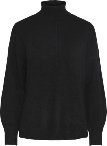 Pieces Pcmalou LS Rollneck Knit Noos BC Kvinde Sort Rullekraver Str L ...