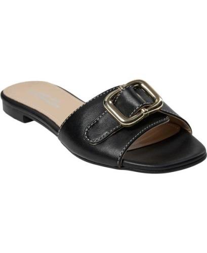 Shoe Biz Phoenix Kvinde Black / Gold Flade Sandaler Str 40 - hos Magas...