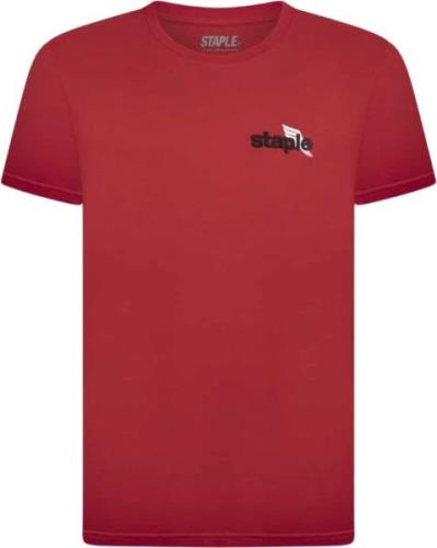 Staple x TAF Staple X TAF Circle Logo TEE Mand Red Kortærmede T-shirts...