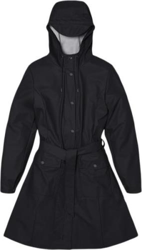 Rains Curve Jacket Kvinde Black Regnjakker Str L - hos Magasin