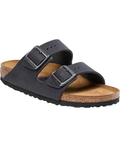 Birkenstock Arizona Soft Footbed Oiled Leather Kvinde Black Flade Sand...