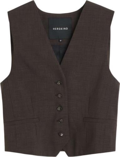 HERSKIND Mister Vest Kvinde Java Brown Veste Str 40 - hos Magasin