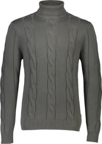 Lindbergh Mega Cable Rollneck Mand Grå Turtlenecks Str L - hos Magasin