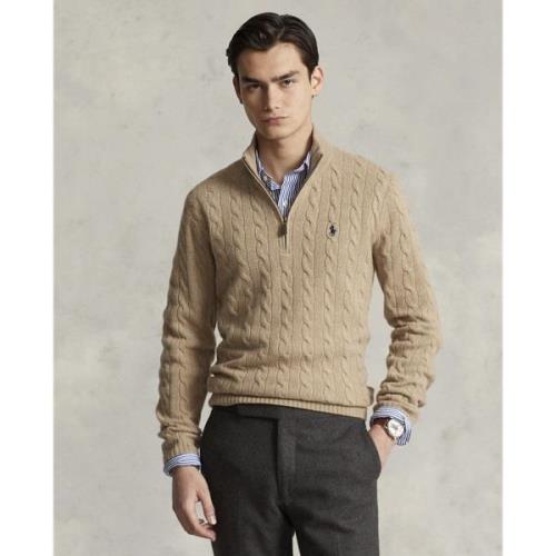 Polo Ralph Lauren 2/15 Wool/cash Rwslsl-plo Mand Camel Melange Turtlen...