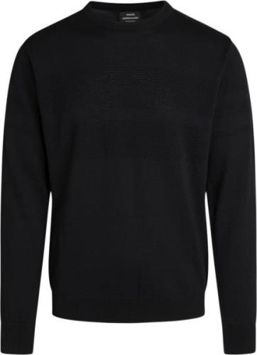 Mads Nørgaard - Copenhagen Merino Wool Klap Knit Mand Sort Sweaters St...