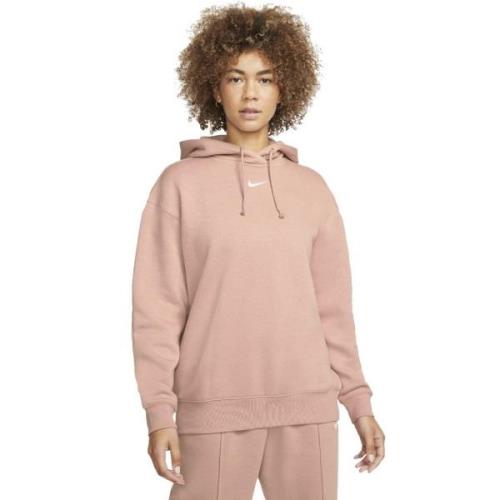 Nike Sportswear Essential Fleece Hoodie Kvinde Pink Hættetrøjer Str L ...