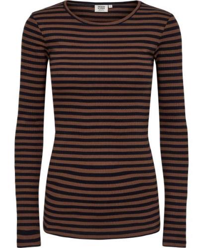 Magasin Milla 1G Kvinde Night Sky / Partridge Stripe Langærmede Tshirt...