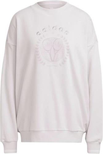 adidas Graphic Sweater Kvinde White Sweatshirts Str 40 - Bomuld hos Ma...