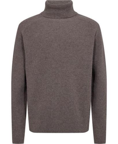 BOSS Cevento Mand Dark Beige Turtlenecks Str L - hos Magasin