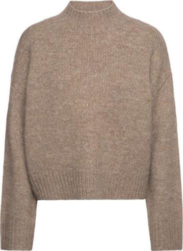 Rosemunde Chunky Knit Pullover Kvinde Beige Melange Rullekraver Str L ...