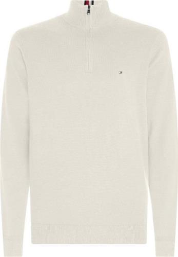 Tommy Hilfiger Pima ORG CTN Cashmere ZIP Mock Mand Ancient White Turtl...