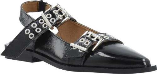 Bianco Biavictoria Double Buckle Slingback Nappalak Kvinde Black Nappa...