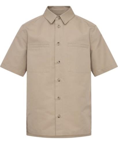 Magasin Dante Shirt GRS Mand Plaza Taupe Kortærmede Skjorter Str L/42