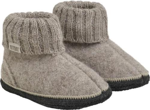 Huttelihut Slippers Wool Camel Melange Hjemmesko Str 29 - Uld hos Maga...