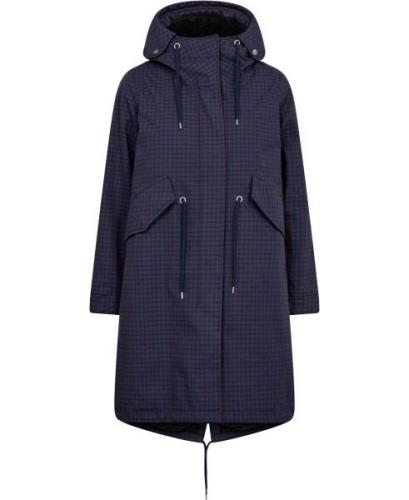 Danefæ Danesvaneke Plaid Winter Parka Kvinde Marine/black/redw Parkaer...