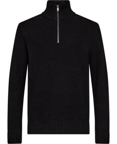 McNeal Troyer zip Mand Black Turtlenecks Str L - Bomuld hos Magasin