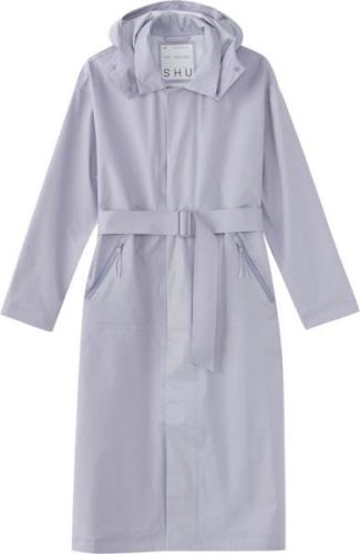 SHU SHU Ripstop Trench Coat W Kvinde Lilac Trenchcoats Str XS - hos Ma...